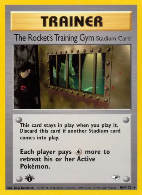Carte Pokémon The Rocket’s Training Gym 104/132, extension Gym Heroes (sortie anglaise)