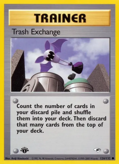 Carte Pokémon Trash Exchange 126/132, extension Gym Heroes (sortie anglaise)