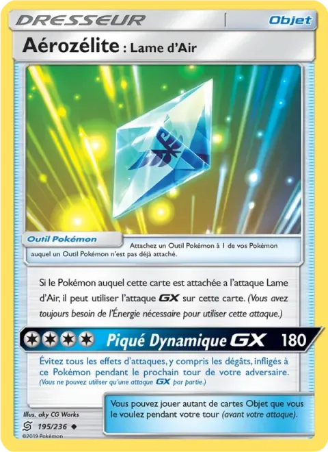 Carte Pokémon Aérozélite : Lame d’Air 195/236, extension Harmonie des Esprits