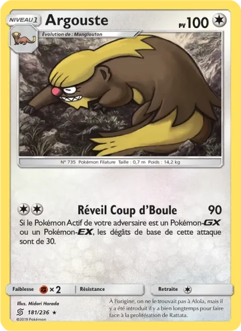Carte Pokémon Argouste 181/236, extension Harmonie des Esprits