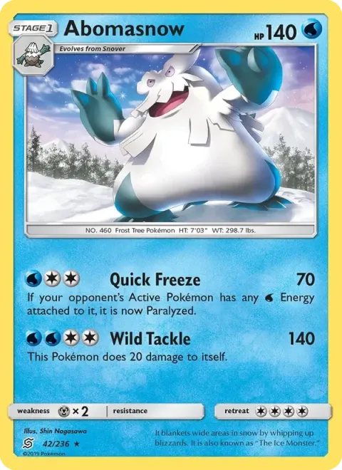 Carte Pokémon Blizzaroi 042/236, extension Harmonie des Esprits