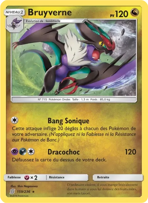Carte Pokémon Bruyverne 159/236, extension Harmonie des Esprits