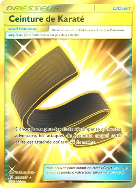 Carte Pokémon Ceinture de Karaté 252/236, extension Harmonie des Esprits