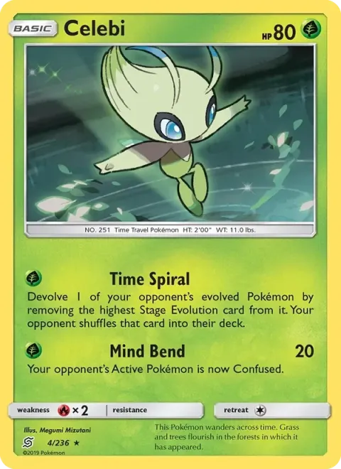 Carte Pokémon Celebi 004/236, extension Harmonie des Esprits