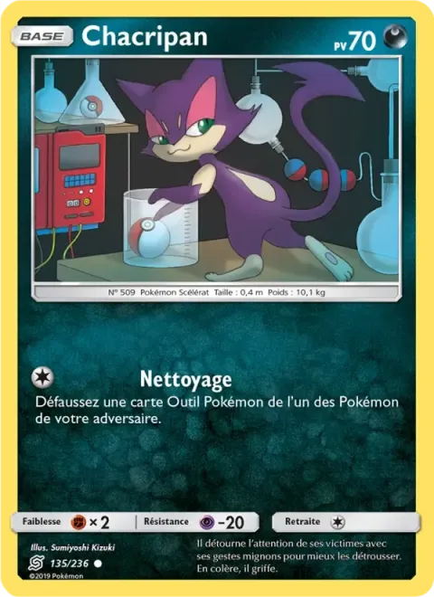 Carte Pokémon Chacripan 135/236, extension Harmonie des Esprits