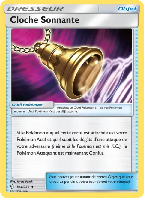 Carte Pokémon Cloche Sonnante 194/236, extension Harmonie des Esprits