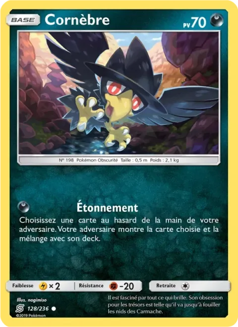 Carte Pokémon Cornèbre 128/236, extension Harmonie des Esprits