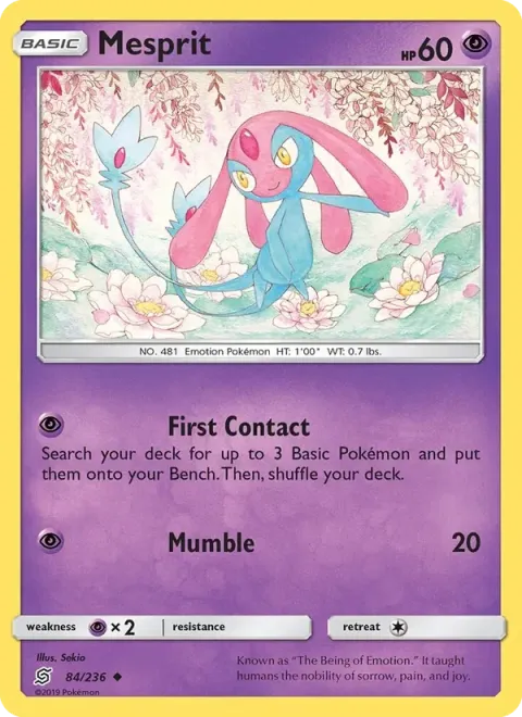 Carte Pokémon Créfollet 084/236, extension Harmonie des Esprits