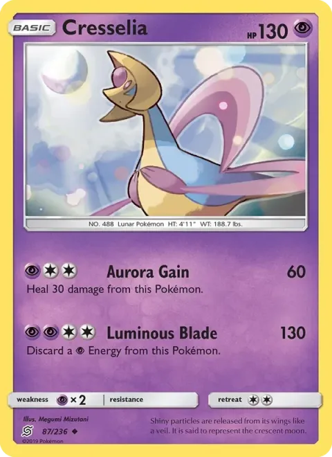 Carte Pokémon Cresselia 087/236, extension Harmonie des Esprits