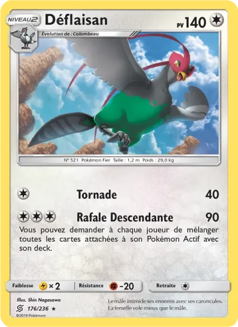 Carte Pokémon Déflaisan 176/236, extension Harmonie des Esprits