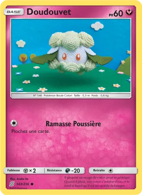 Carte Pokémon Doudouvet 143/236, extension Harmonie des Esprits