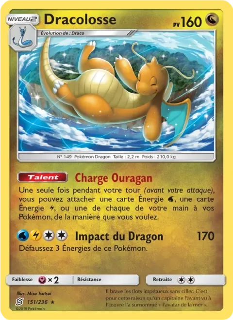 Carte Pokémon Dracolosse 151/236, extension Harmonie des Esprits