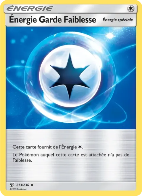 Carte Pokémon Énergie Garde Faiblesse 213/236, extension Harmonie des Esprits