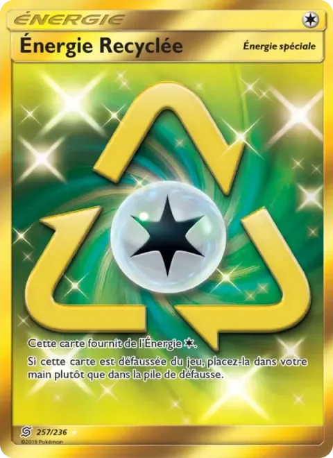 Carte Pokémon Énergie Recyclée 257/236, extension Harmonie des Esprits
