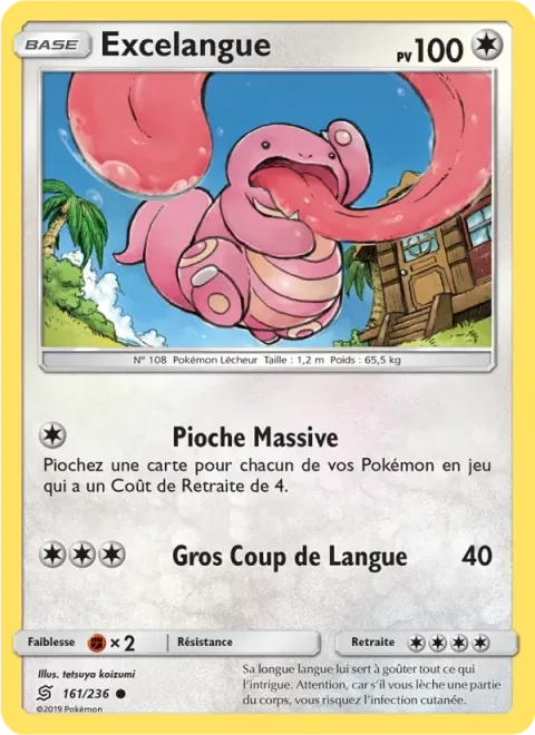Carte Pokémon Excelangue 161/236, extension Harmonie des Esprits