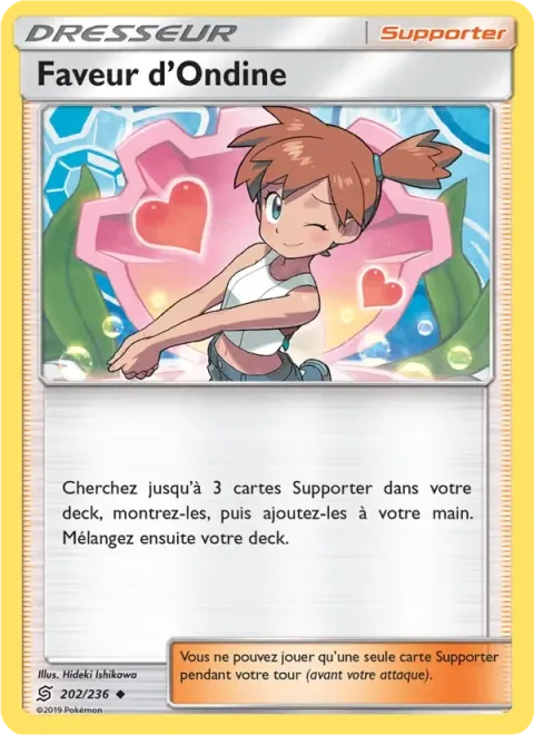 Carte Pokémon Faveur d’Ondine 202/236, extension Harmonie des Esprits