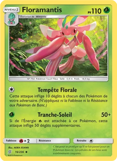 Carte Pokémon Floramantis 016/236, extension Harmonie des Esprits