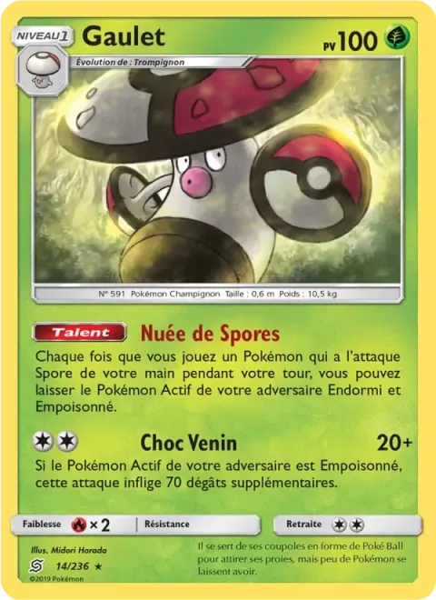 Carte Pokémon Gaulet 014/236, extension Harmonie des Esprits