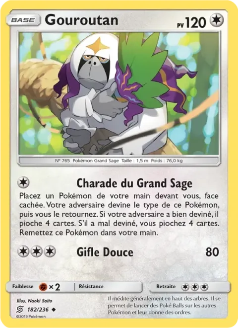 Carte Pokémon Gouroutan 182/236, extension Harmonie des Esprits