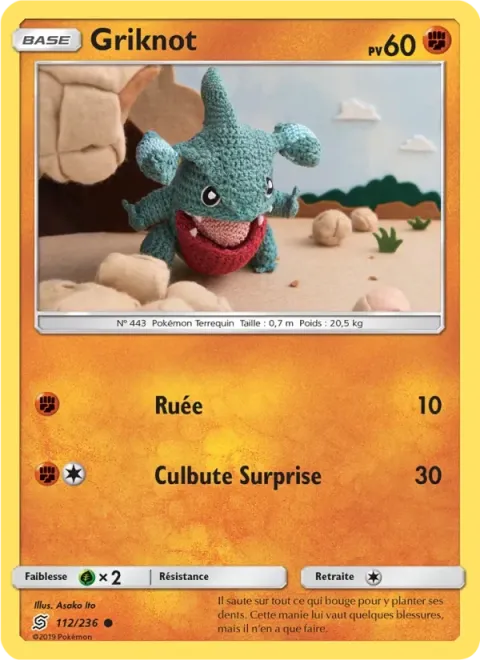 Carte Pokémon Griknot 112/236, extension Harmonie des Esprits