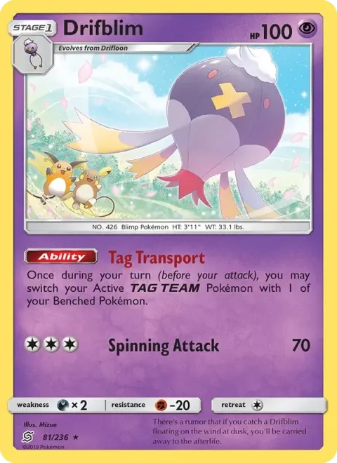 Carte Pokémon Grodrive 081/236, extension Harmonie des Esprits