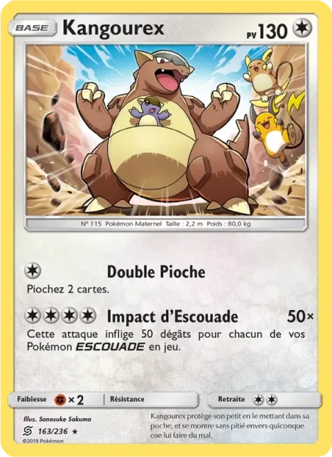 Carte Pokémon Kangourex 163/236, extension Harmonie des Esprits