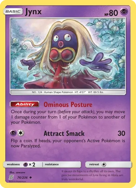 Carte Pokémon Lippoutou 076/236, extension Harmonie des Esprits