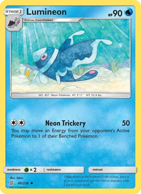 Carte Pokémon Luminéon 040/236, extension Harmonie des Esprits