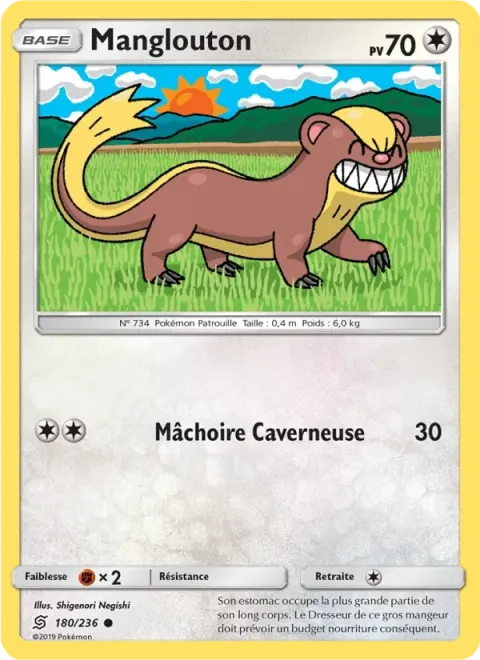 Carte Pokémon Manglouton 180/236, extension Harmonie des Esprits