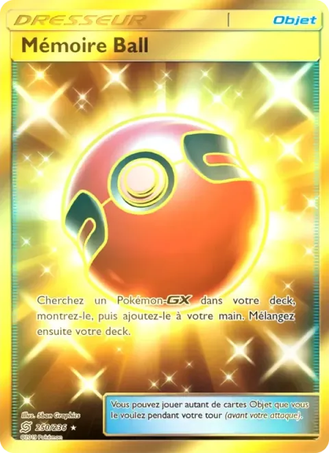 Carte Pokémon Mémoire Ball 250/236, extension Harmonie des Esprits