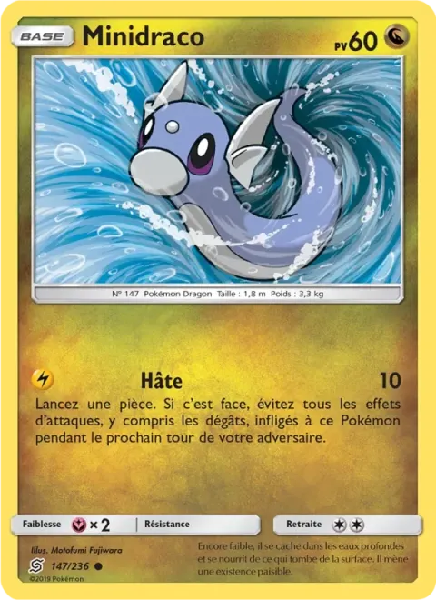 Carte Pokémon Minidraco 147/236, extension Harmonie des Esprits