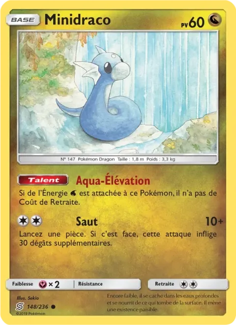 Carte Pokémon Minidraco 148/236, extension Harmonie des Esprits