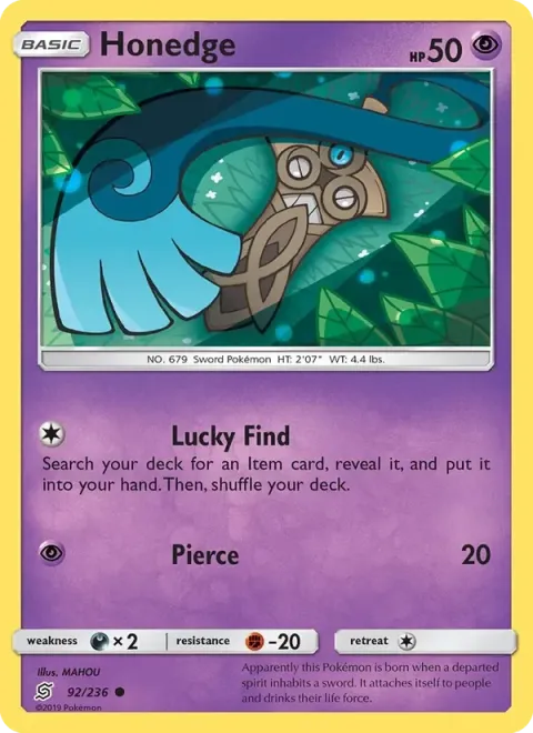 Carte Pokémon Monorpale 092/236, extension Harmonie des Esprits
