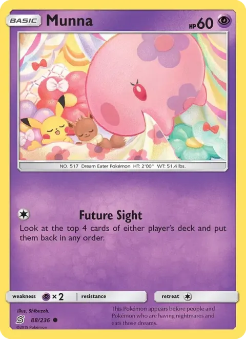Carte Pokémon Munna 088/236, extension Harmonie des Esprits
