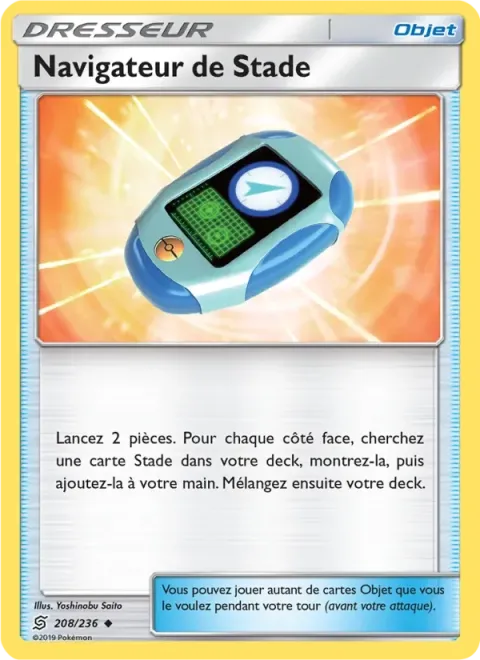 Carte Pokémon Navigateur de Stade 208/236, extension Harmonie des Esprits