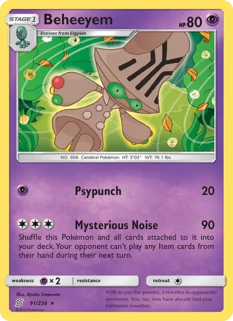 Carte Pokémon Neitram 091/236, extension Harmonie des Esprits