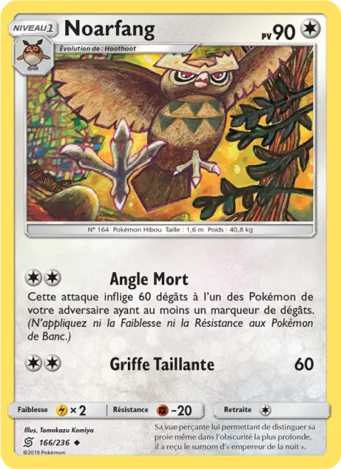 Carte Pokémon Noarfang 166/236, extension Harmonie des Esprits