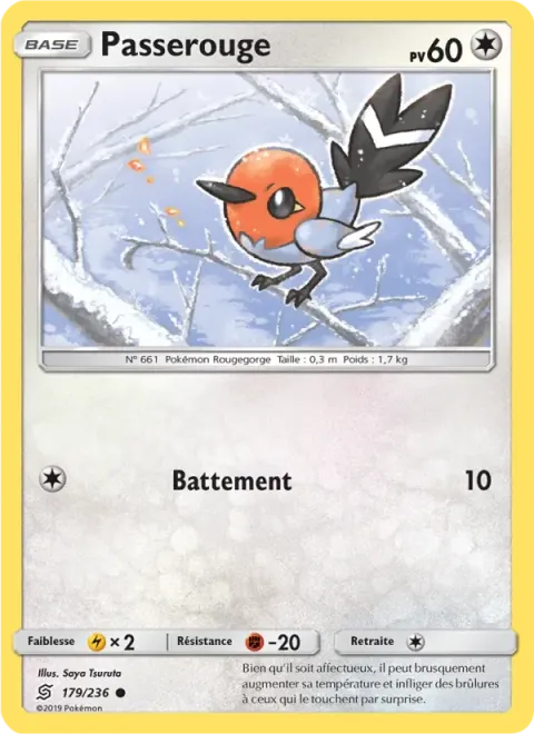 Carte Pokémon Passerouge 179/236, extension Harmonie des Esprits
