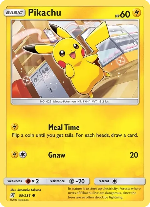 Carte Pokémon Pikachu 055/236, extension Harmonie des Esprits