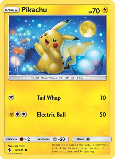 Carte Pokémon Pikachu 056/236, extension Harmonie des Esprits