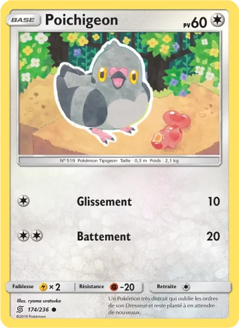 Carte Pokémon Poichigeon 174/236, extension Harmonie des Esprits