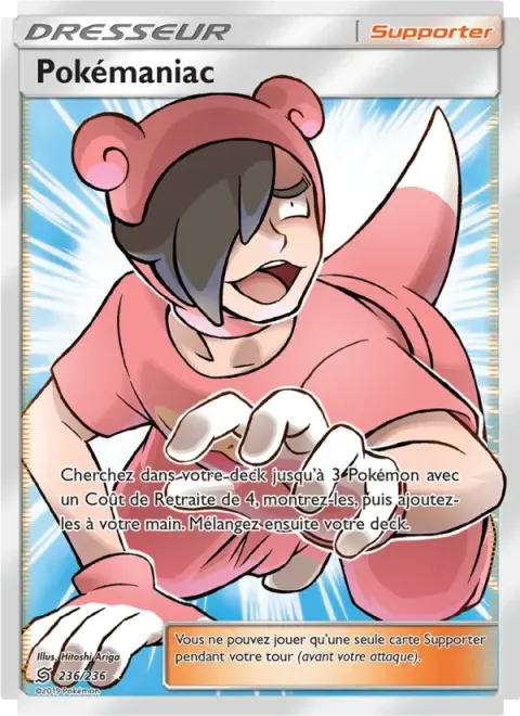 Carte Pokémon Pokémaniac 236/236, extension Harmonie des Esprits