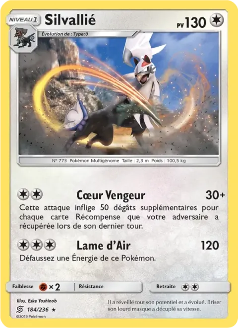 Carte Pokémon Silvallié 184/236, extension Harmonie des Esprits