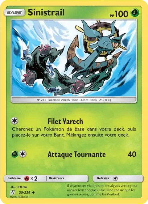 Carte Pokémon Sinistrail 020/236, extension Harmonie des Esprits