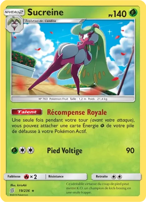 Carte Pokémon Sucreine 019/236, extension Harmonie des Esprits