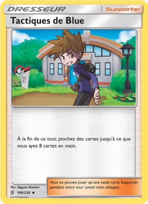 Carte Pokémon Tactiques de Blue 188/236, extension Harmonie des Esprits