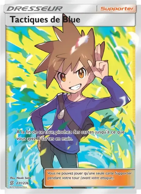 Carte Pokémon Tactiques de Blue 231/236, extension Harmonie des Esprits