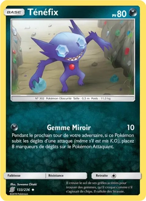Carte Pokémon Ténéfix 133/236, extension Harmonie des Esprits
