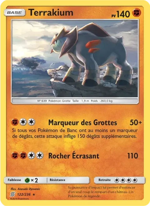 Carte Pokémon Terrakium 122/236, extension Harmonie des Esprits