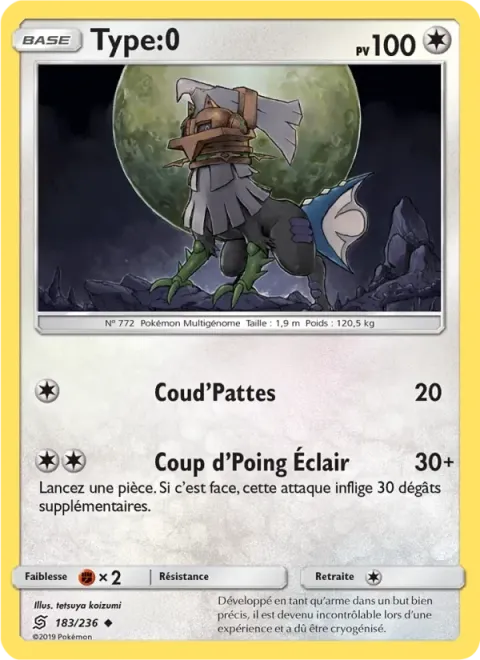 Carte Pokémon Type:0 183/236, extension Harmonie des Esprits